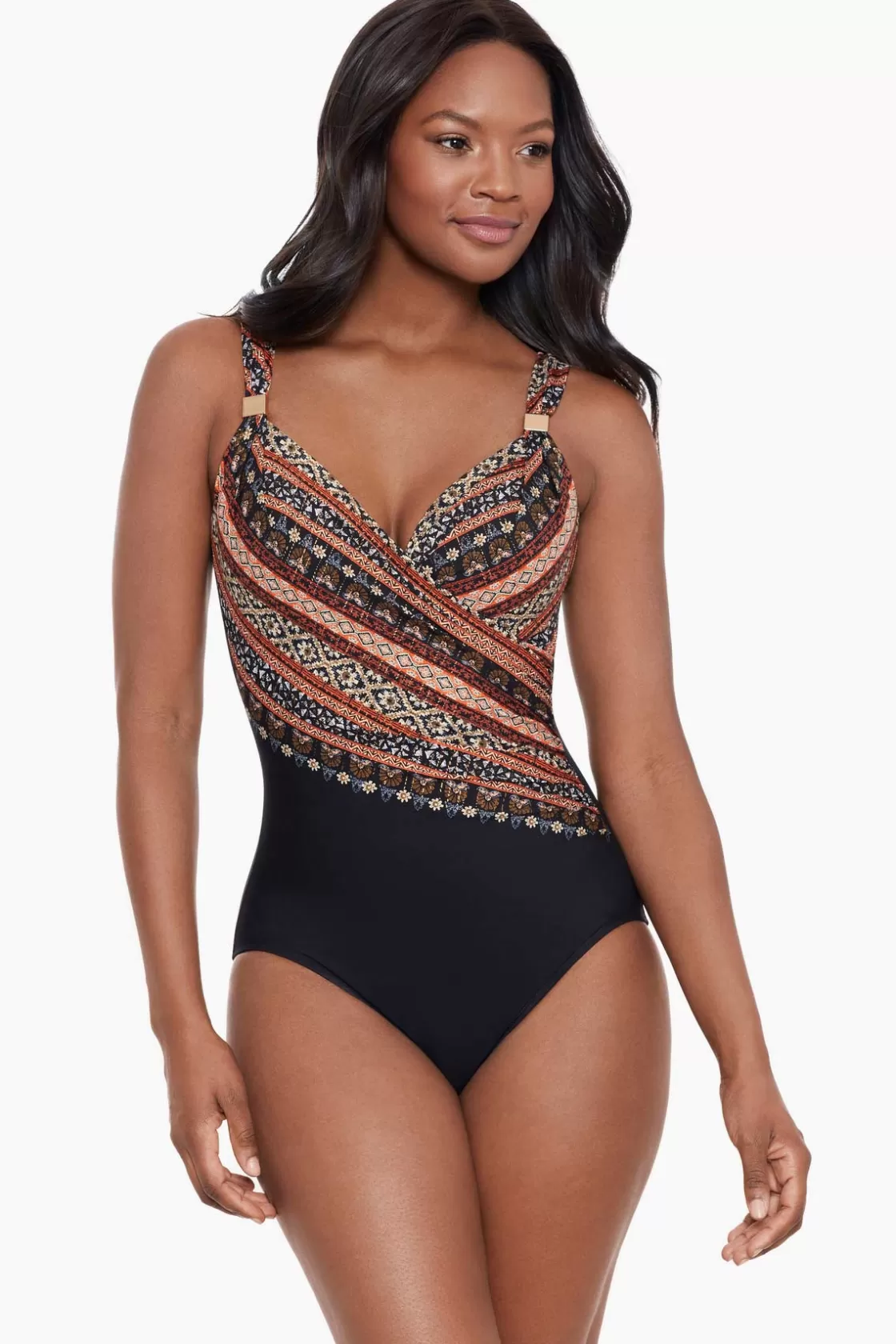 Miraclesuit One Piece^Zwina Siren One Piece Swimsuit Black/Multi